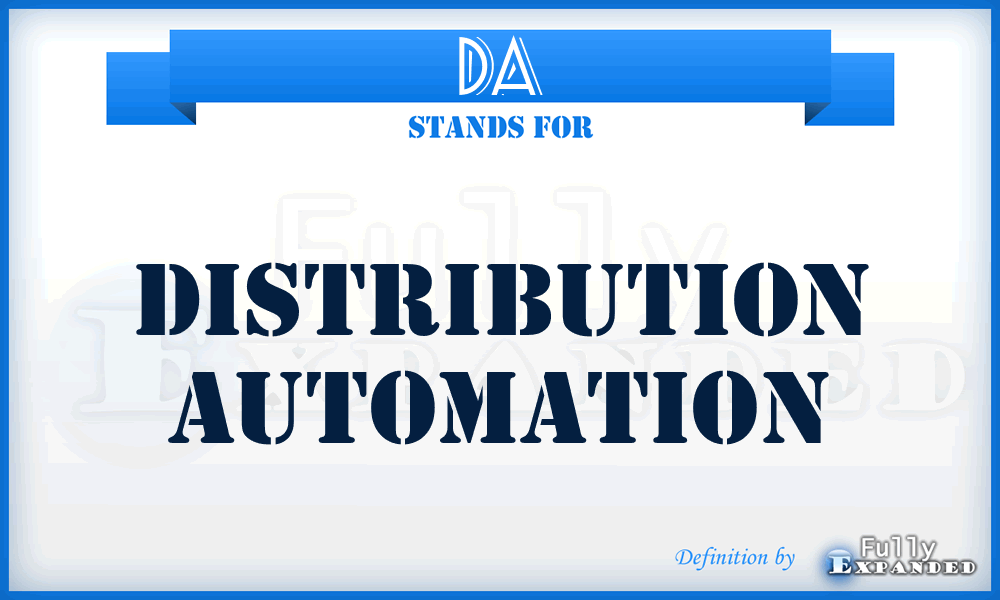 DA - Distribution Automation