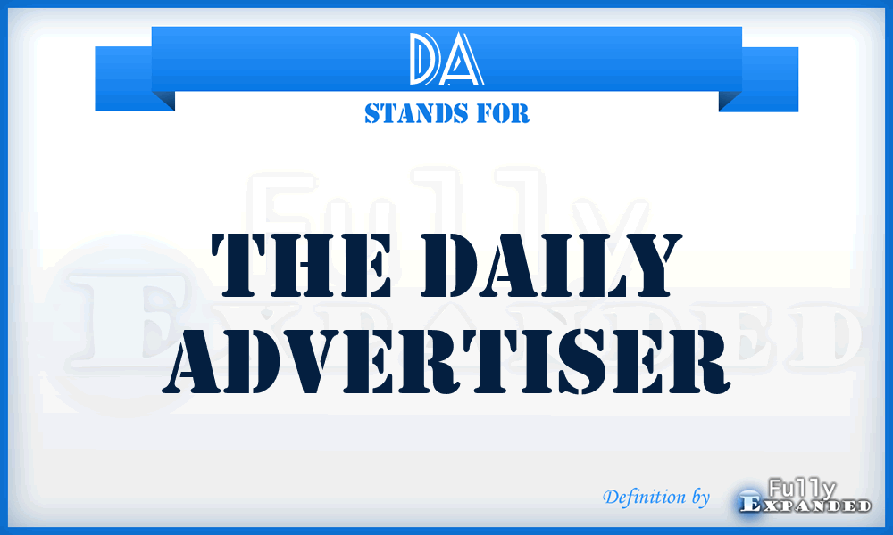 DA - The Daily Advertiser
