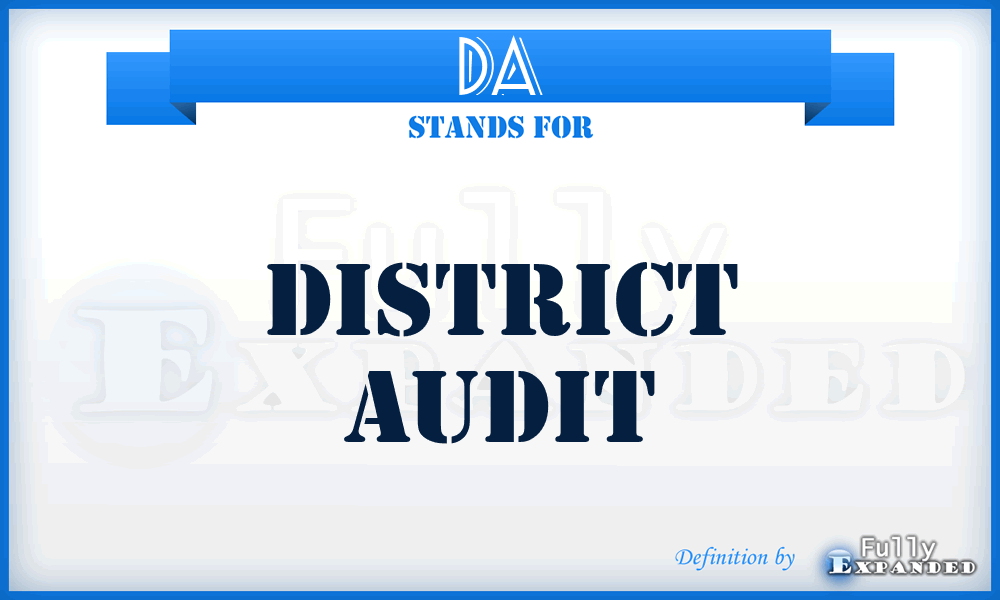 DA - district audit