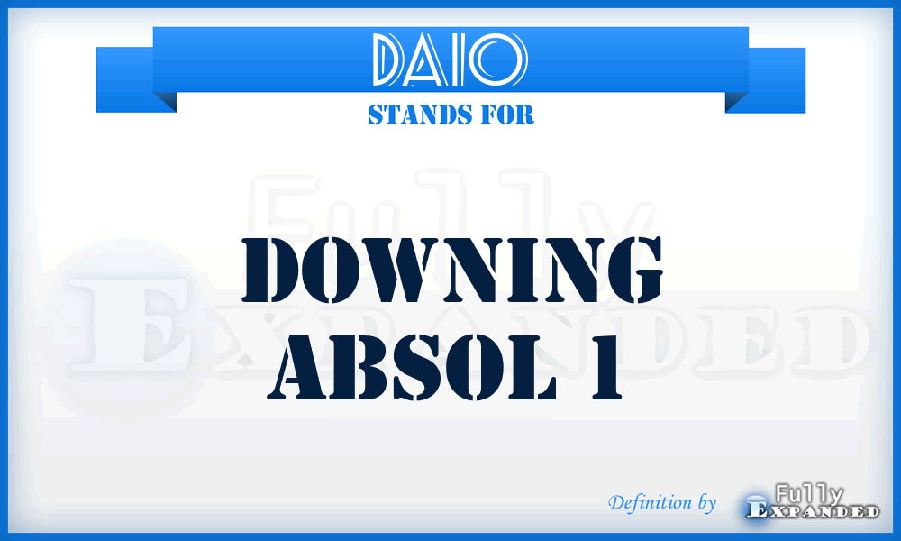 DA1O - Downing Absol 1