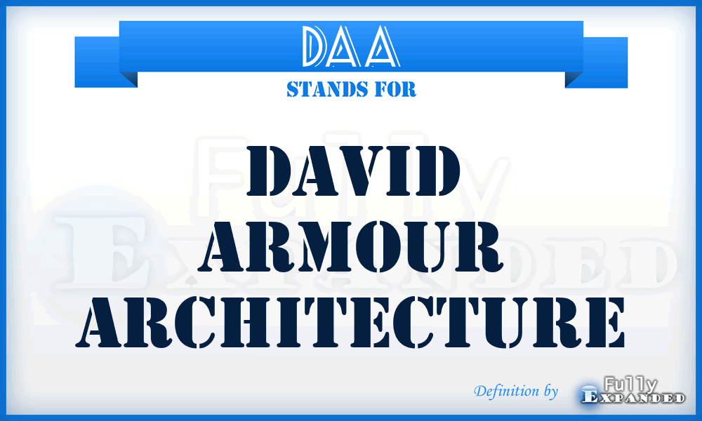 DAA - David Armour Architecture