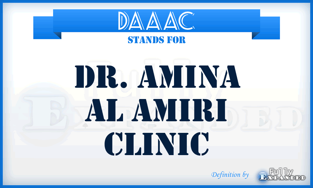 DAAAC - Dr. Amina Al Amiri Clinic