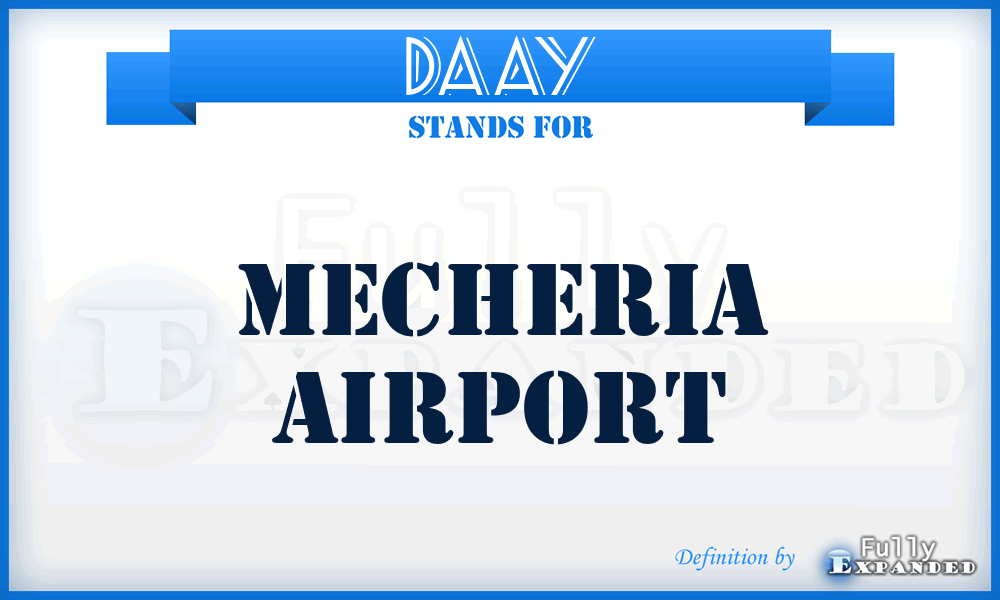 DAAY - Mecheria airport