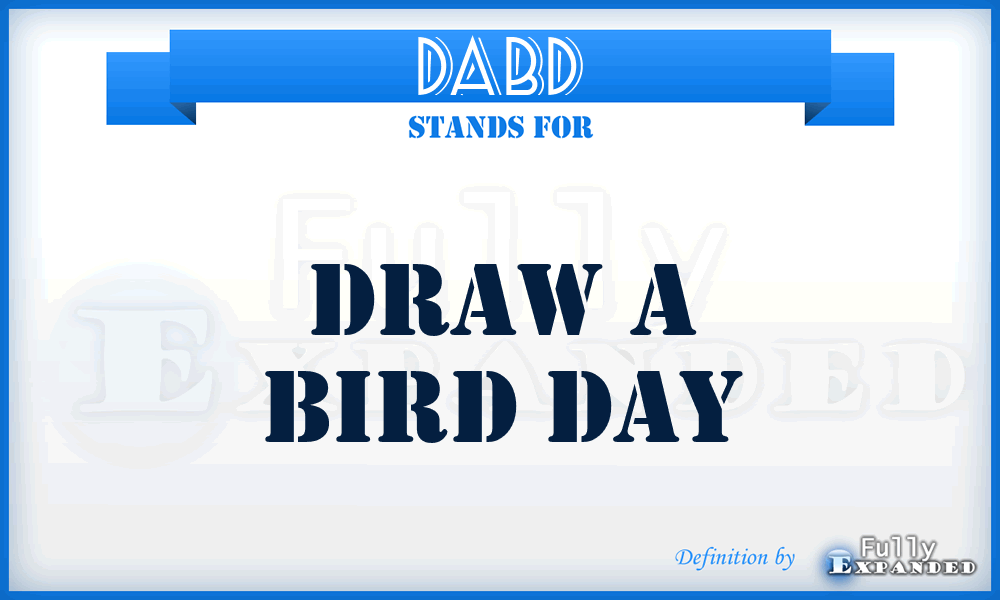 DABD - Draw A Bird Day