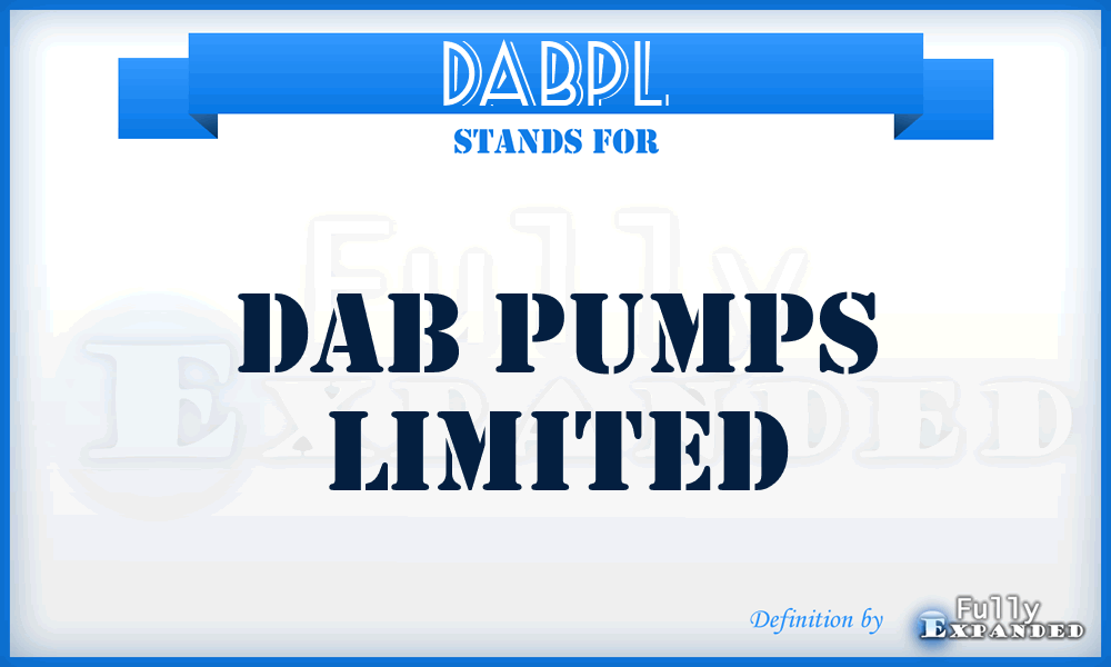 DABPL - DAB Pumps Limited