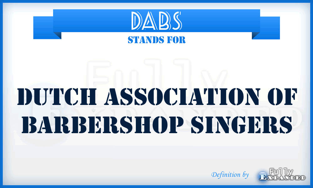 DABS - Dutch Association of Barbershop Singers