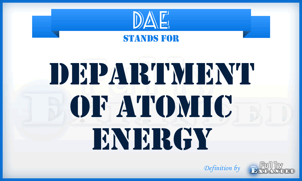 DAE - Department of Atomic Energy