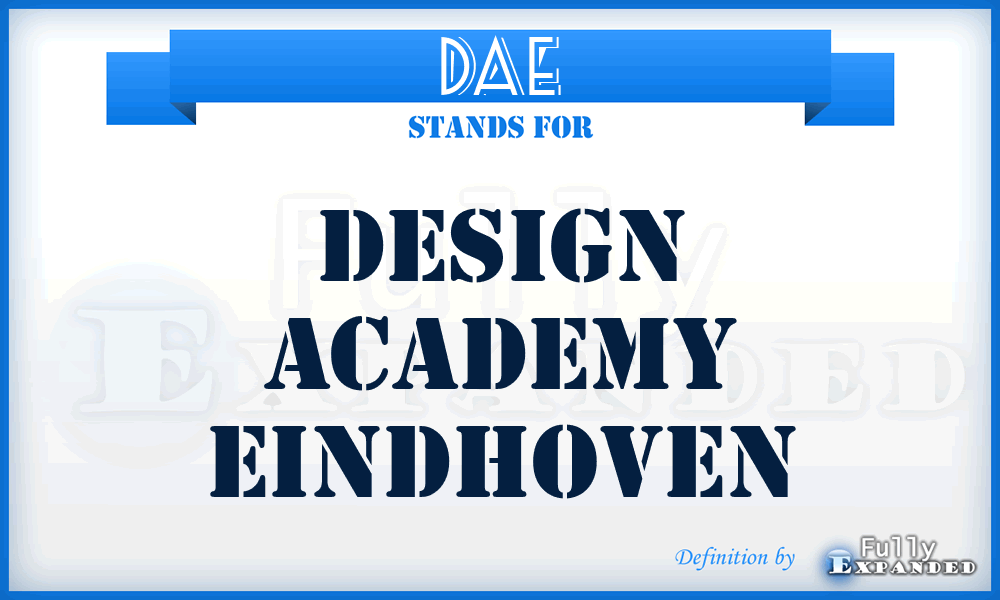 DAE - Design Academy Eindhoven