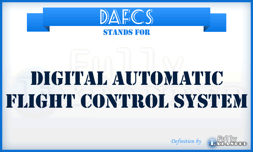 DAFCS - Digital Automatic Flight Control System
