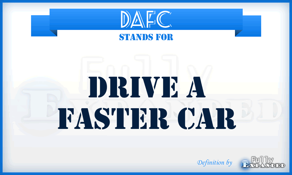 DAFC - Drive a Faster Car