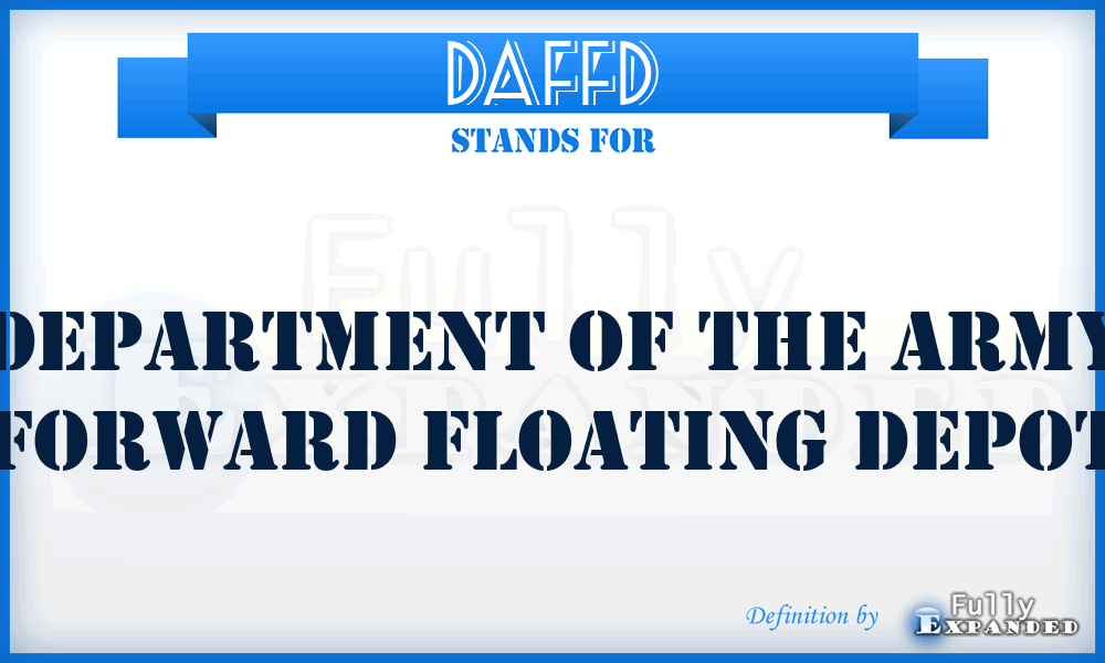 DAFFD - Department of the Army forward floating depot