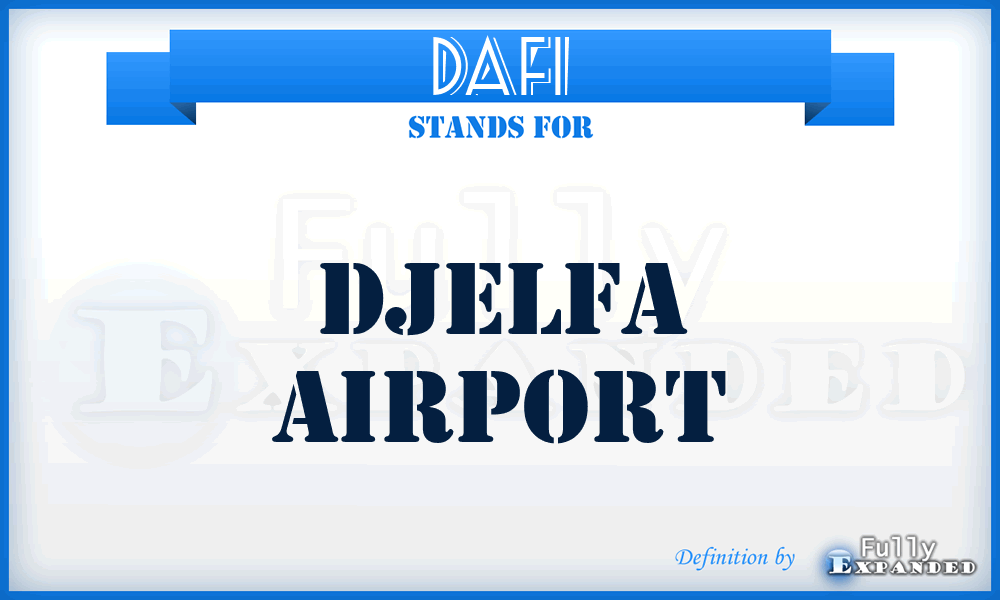 DAFI - Djelfa airport