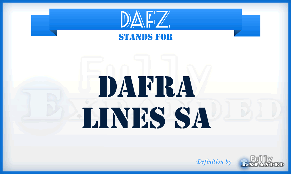 DAFZ - Dafra Lines SA