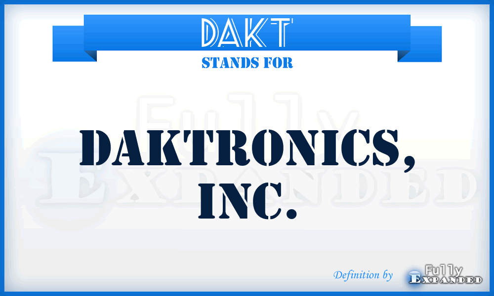 DAKT - Daktronics, Inc.