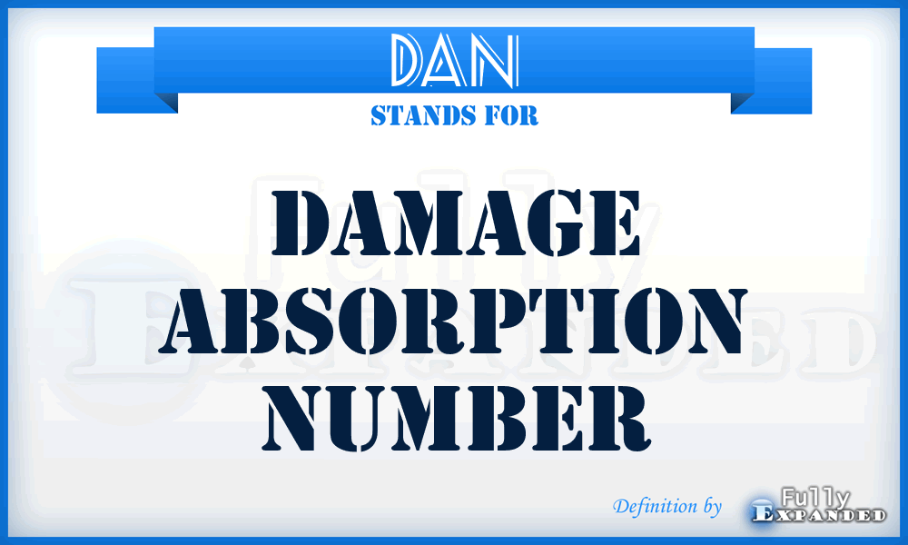 DAN - Damage Absorption Number