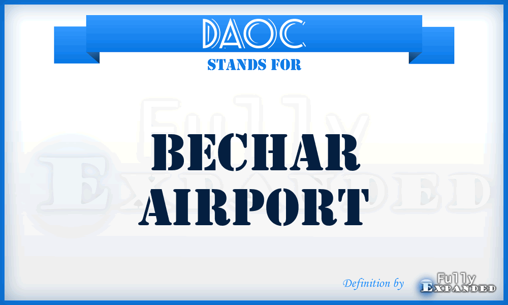 DAOC - Bechar airport