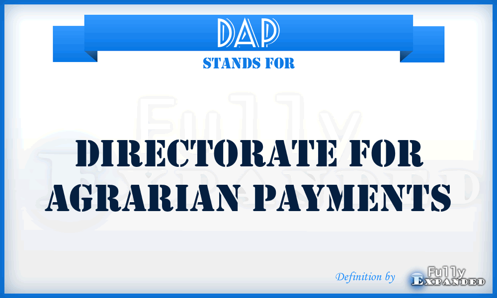 DAP - Directorate for Agrarian Payments