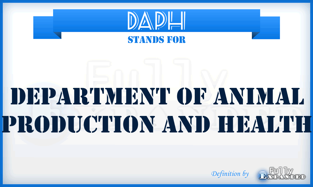 DAPH - Department of Animal Production and Health