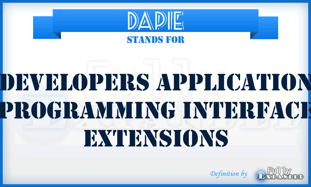 DAPIE - developers application programming interface extensions