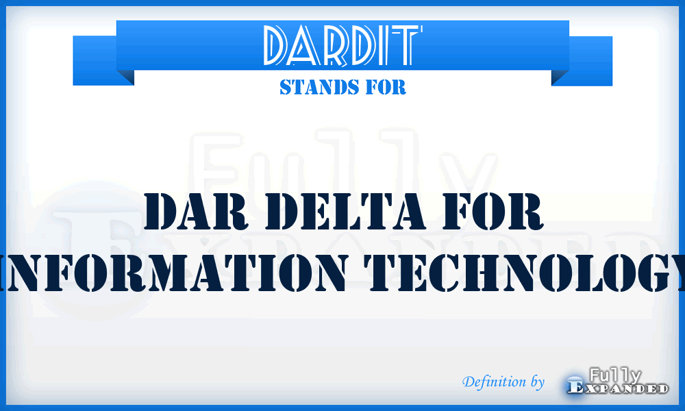 DARDIT - DAR Delta for Information Technology