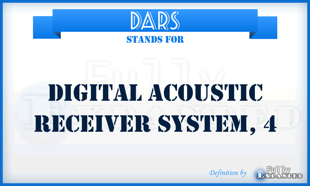 DARS - digital acoustic receiver system, 4