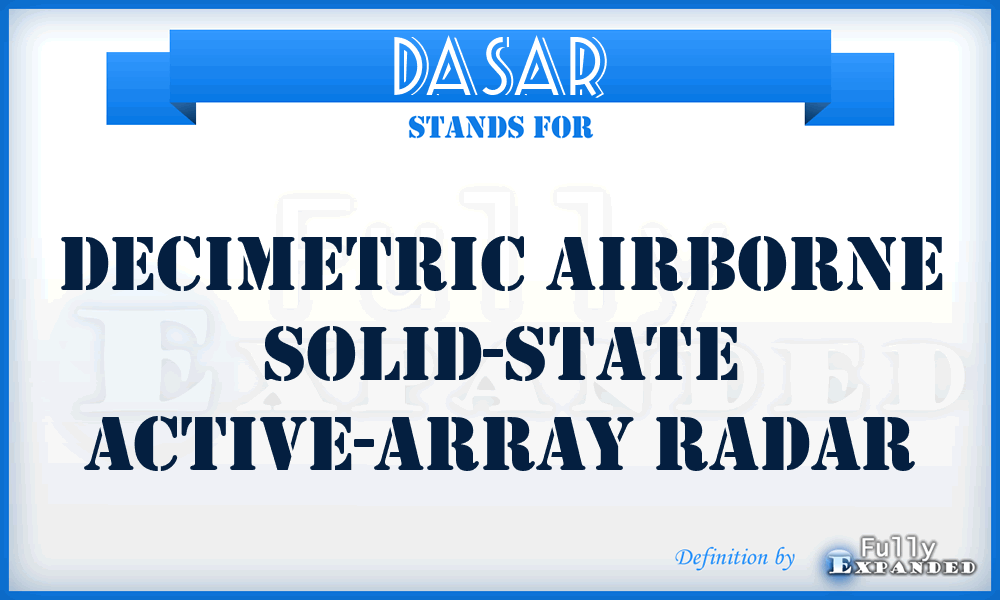 DASAR - Decimetric Airborne Solid-state Active-array Radar