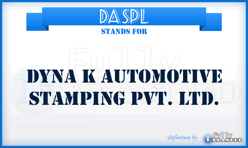 DASPL - Dyna k Automotive Stamping Pvt. Ltd.