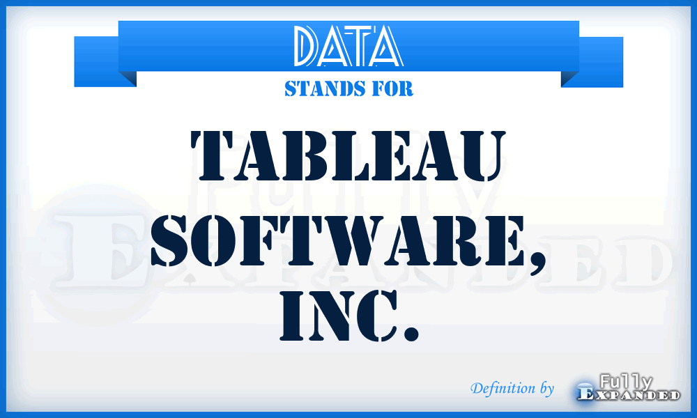 DATA - Tableau Software, Inc.