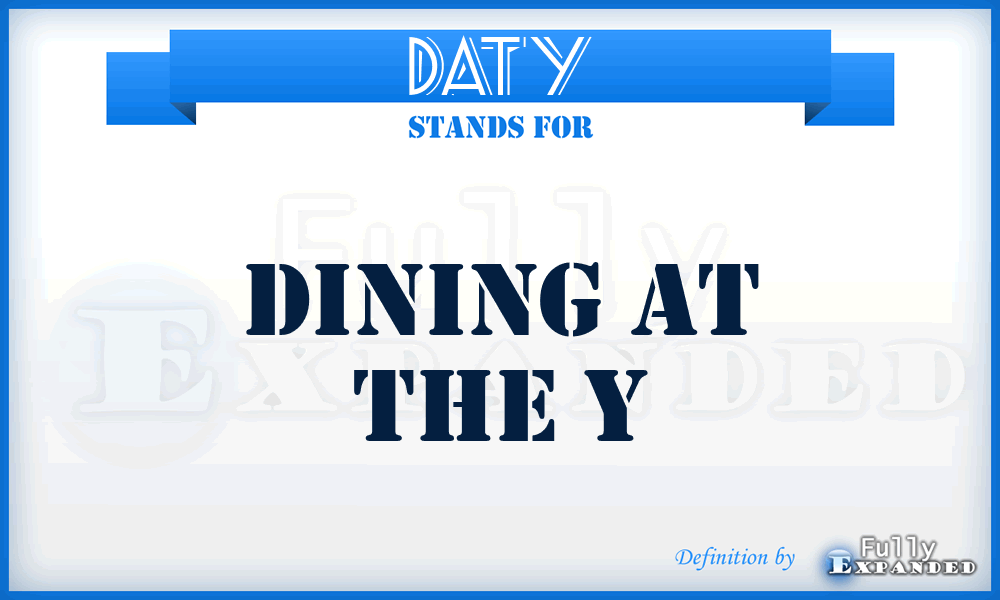 DATY - Dining At The Y