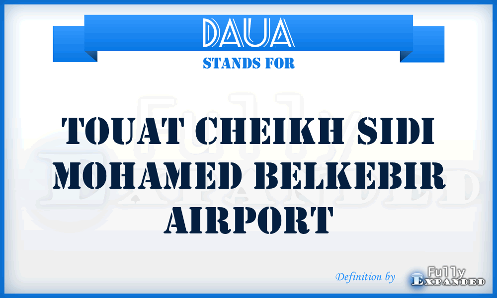 DAUA - Touat Cheikh Sidi Mohamed Belkebir airport