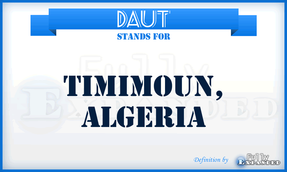 DAUT - Timimoun, Algeria