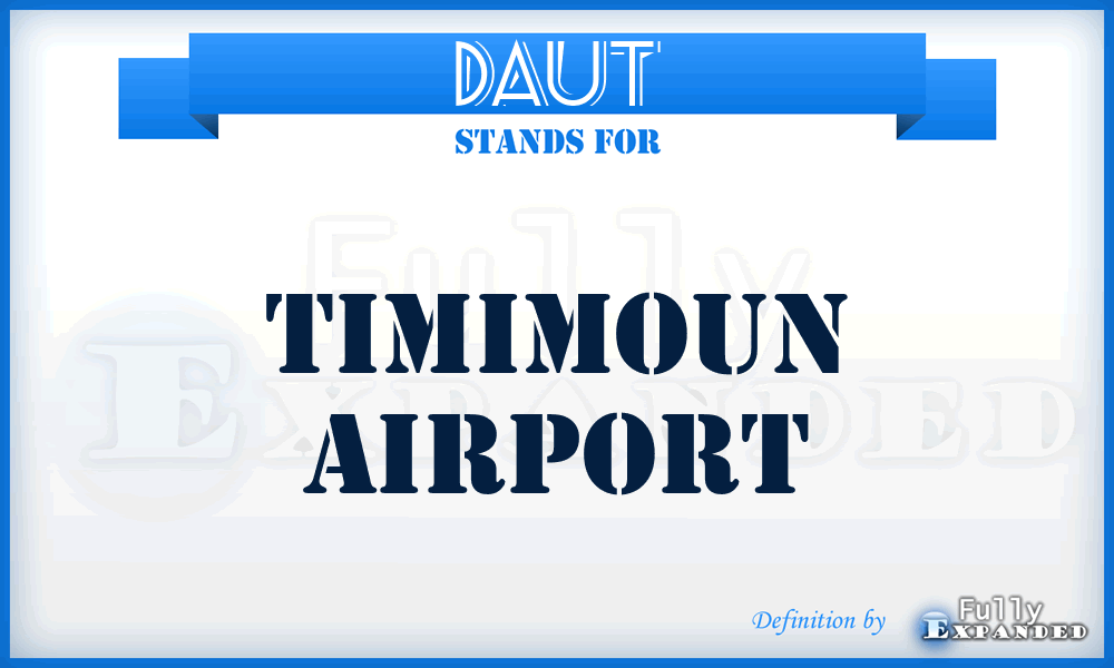 DAUT - Timimoun airport