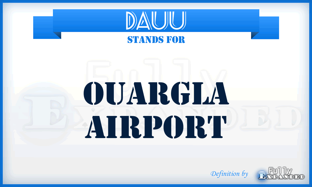 DAUU - Ouargla airport