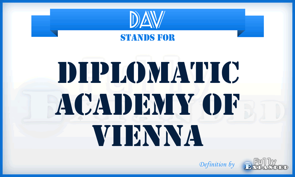DAV - Diplomatic Academy of Vienna