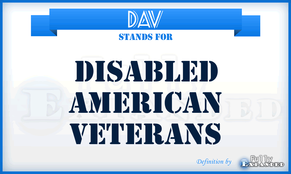 DAV - Disabled American Veterans