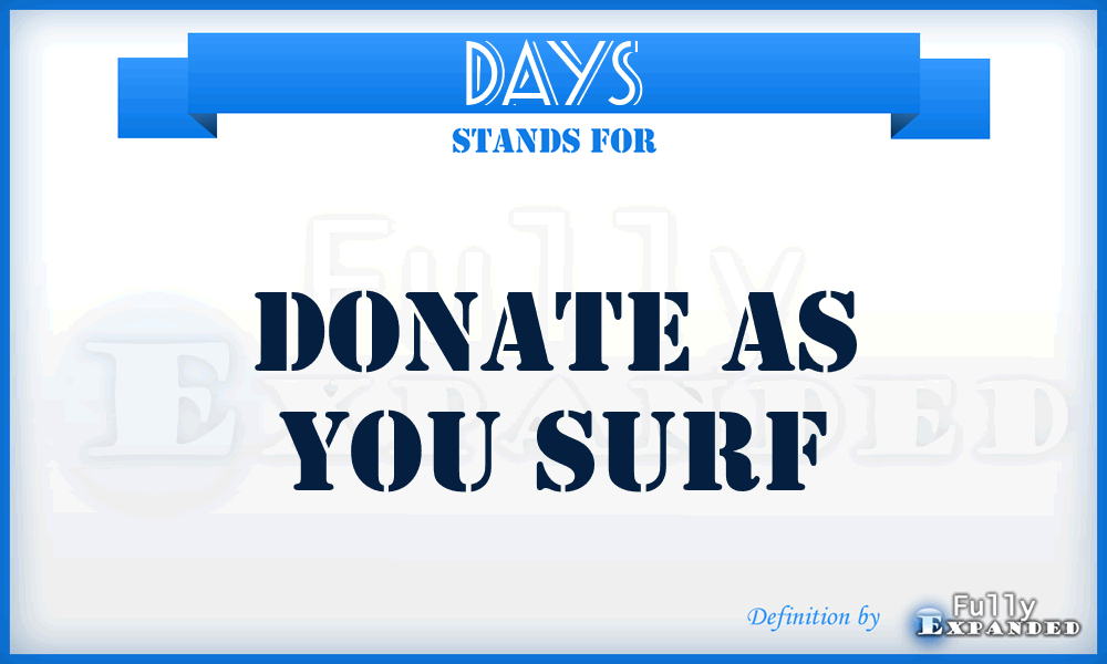 DAYS - Donate As You Surf