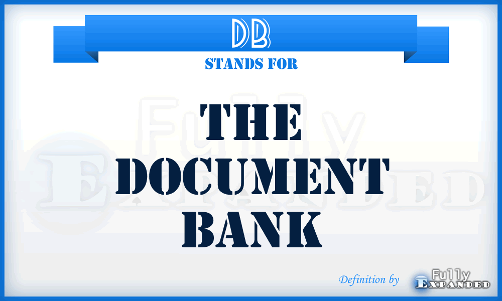 DB - The Document Bank