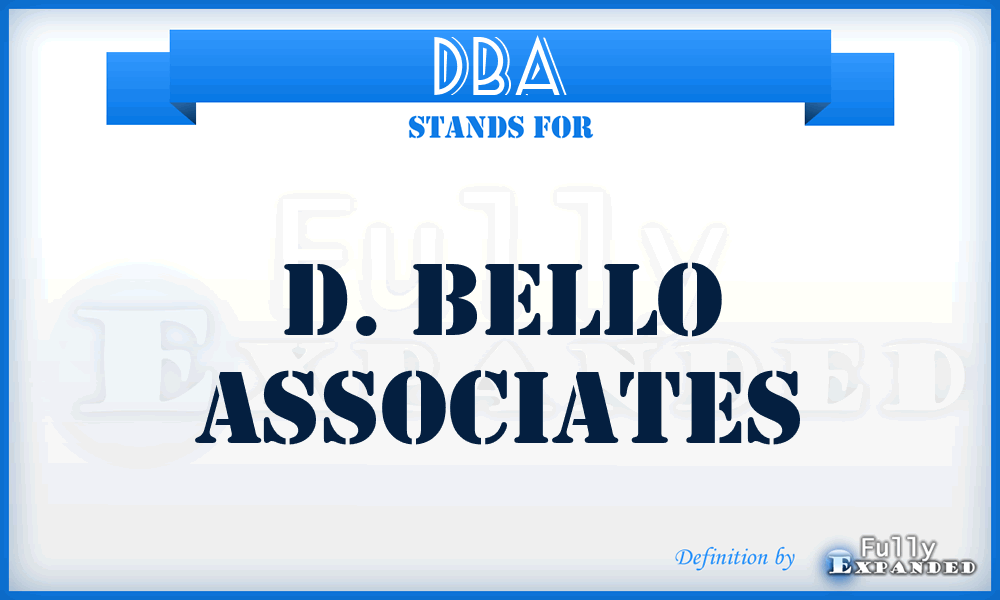 DBA - D. Bello Associates