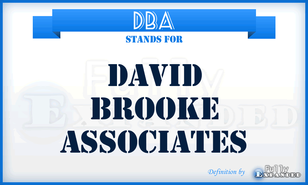 DBA - David Brooke Associates