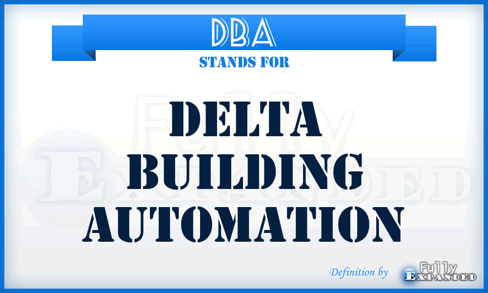 DBA - Delta Building Automation