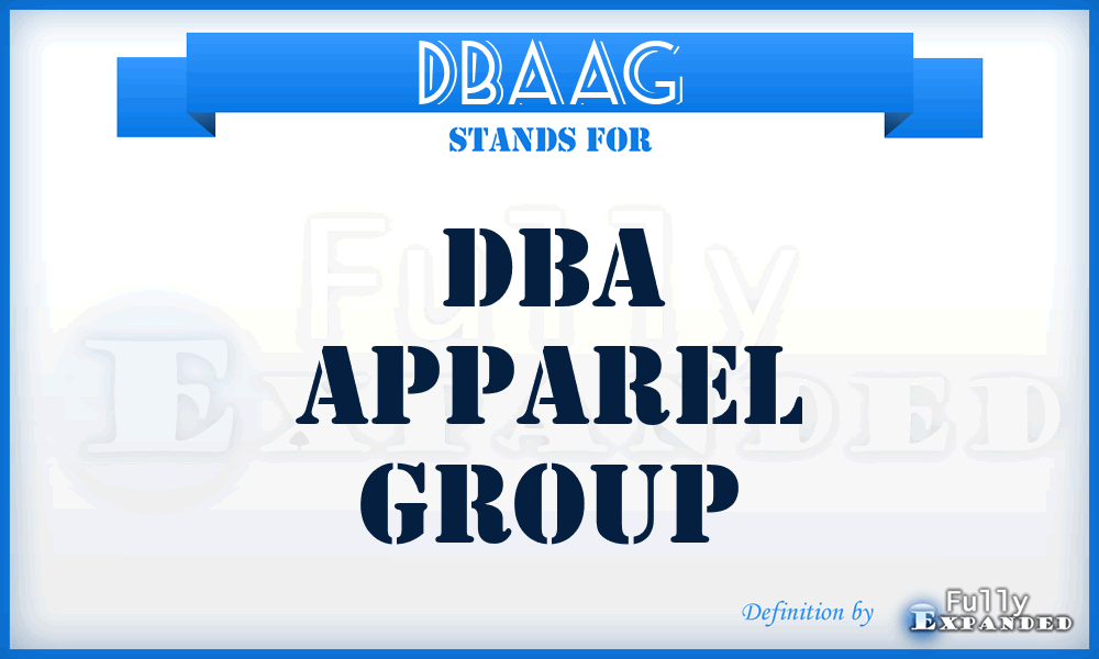 DBAAG - DBA Apparel Group