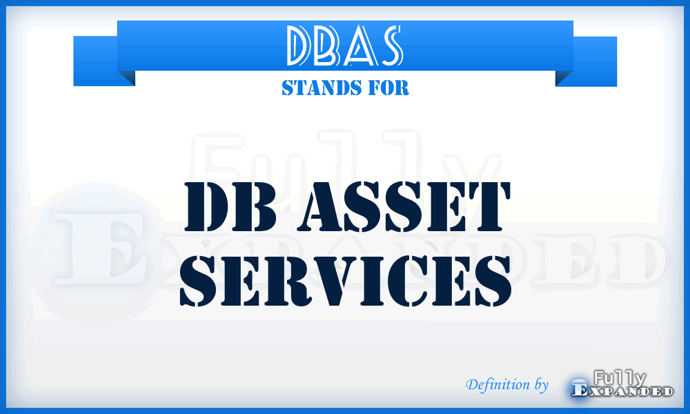 DBAS - DB Asset Services