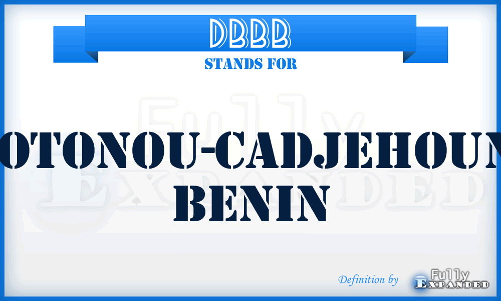 DBBB - Cotonou-Cadjehoun, Benin