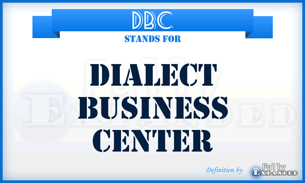 DBC - Dialect Business Center