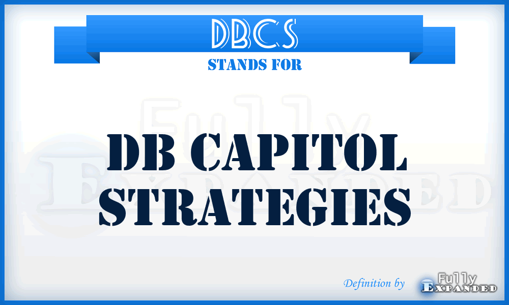 DBCS - DB Capitol Strategies