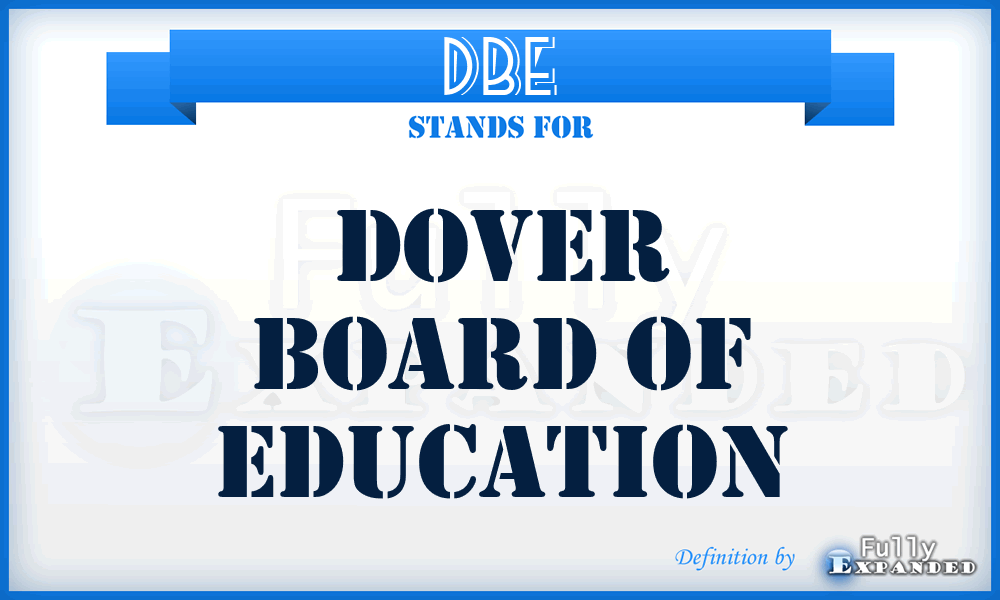 DBE - Dover Board of Education