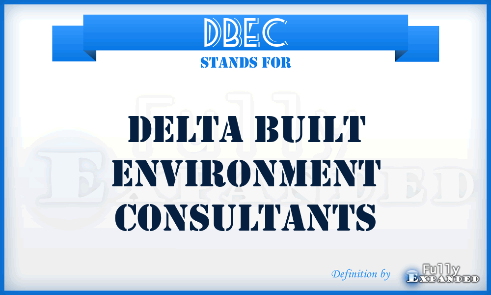 DBEC - Delta Built Environment Consultants