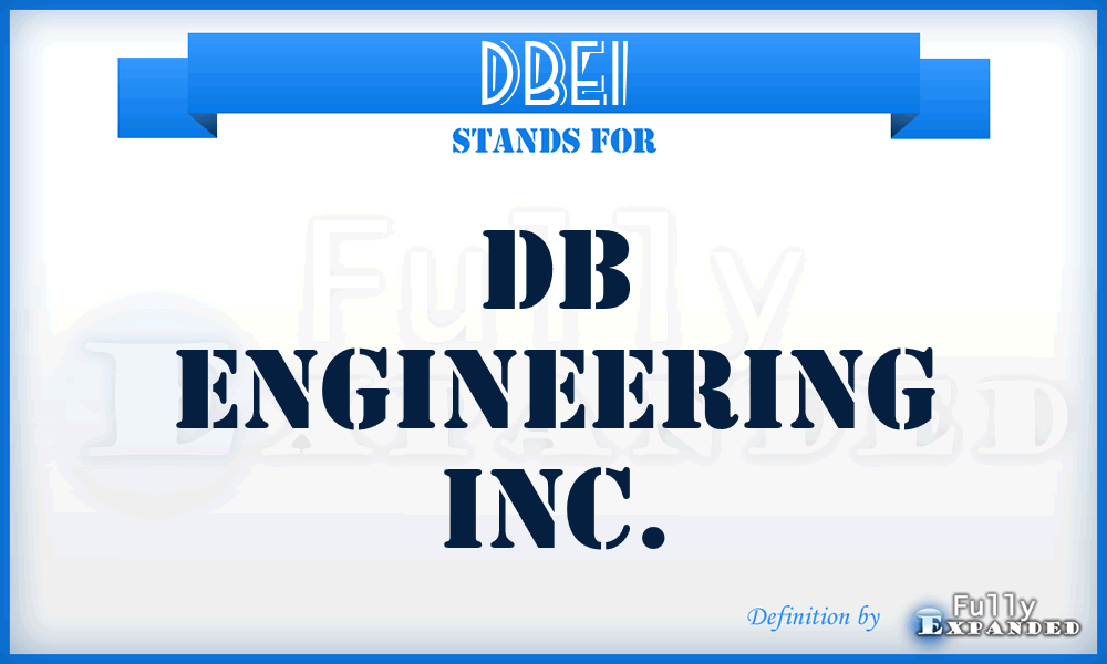 DBEI - DB Engineering Inc.