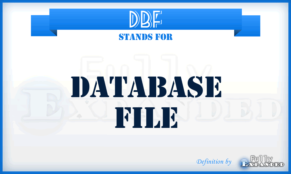 DBF - database file