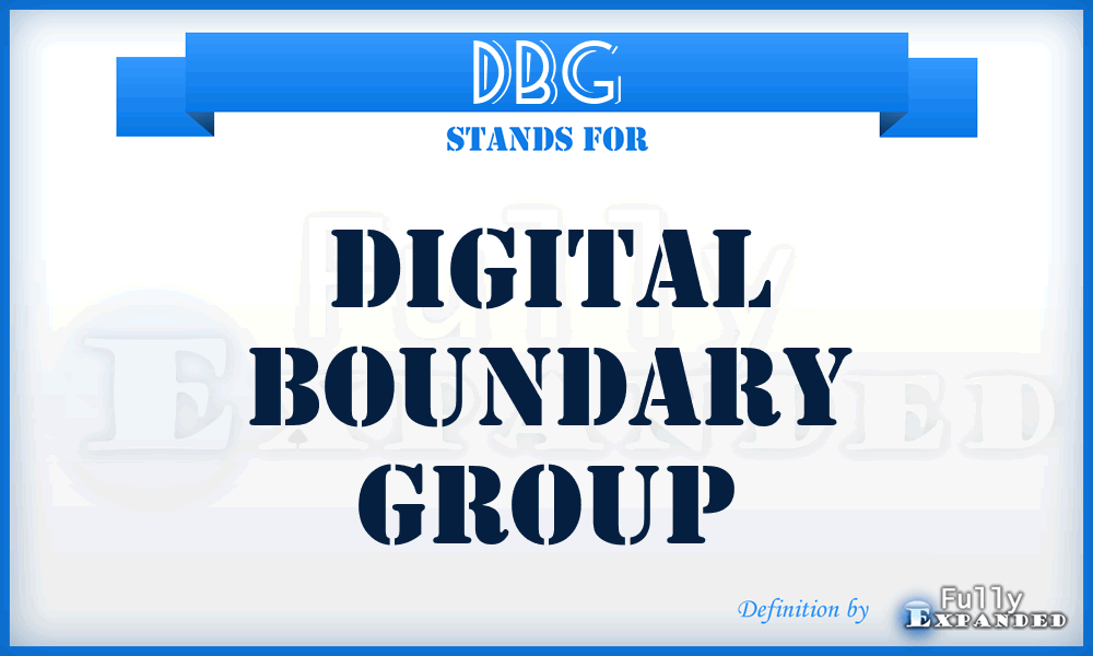 DBG - Digital Boundary Group